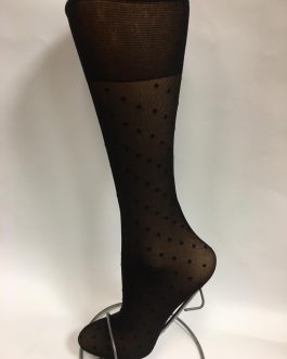 moteriškos puskojinės iki keliu puntini,juodos,20 den,veneziana