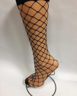 moteriškos puskojinės stambaus tinklelio iki keliu